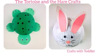 The Tortoise 🐢and The Hare🐇 Coconut shell Crafts for Toddlers and Preschoolers | Kids Craft