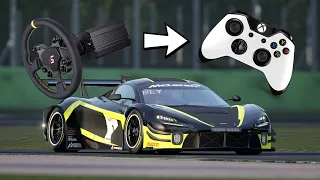 I changed direct drive wheel to joystick in the best racing simulator and tried to race in Monza