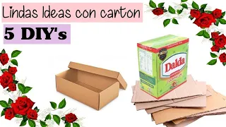 5 Lindas Ideas con carton || cardboard craft