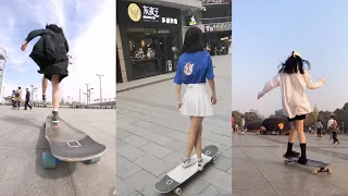 TIK TOK China Skateboard Fashion 2020/Long Board Moment Compilation/ Divertido