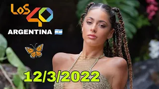 Lista Del 40 al 1 Argentina 🇦🇷 Semana 11 (12/3/2022)