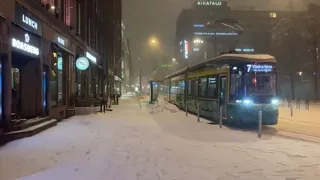 HEAVY snowfall after blizzard in Helsinki City Centre 🌨️❄️⛄️