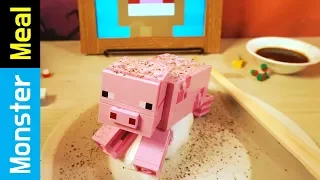 Eating Minecraft sushi [fictional video] | Monster Meal ASMR sounds | Kluna Tik style