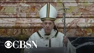 Pope Francis offers blessing at Christmas Eve Mass