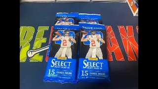 Opening 4 Value Packs Of Select Draft Picks 2022 Football Cards!! Nice Dragon Scale Pull!!