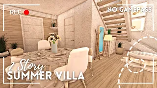 [roblox bloxburg] no gamepass minimalist 2 story summer villa ꒰ tour & build ꒱ - itapixca builds