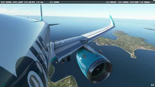 FlyBus VA Flight MSFS 2020 | EGSS to LDSD (Split, Croatia) | Arrival and Approach