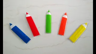 How to make paper pencil | origami pencil | DIY pencil bookmark