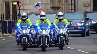 South Korean President Yoon travels to Horse Guards Parade for Ceremonial Welcome