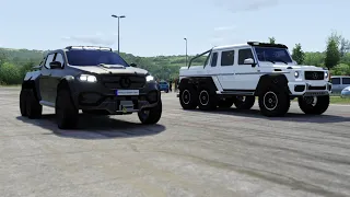 Mercedes-Benz X-Class Monster 6x6 vs Mercedes-Benz G63 AMG 6x6 at Miseluk