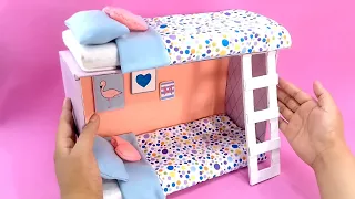 How to make Miniature Bunk Bed with a Shoebox