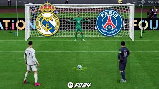FC 24 | Messi Vs Ronaldo | Real Madrid Vs PSG | UEFA Super Cup Penalty Shootout | PS5