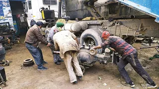 Truck Rear axle band removal work| strength rear axle of truck| Indian truck mechanic