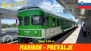 Cab ride Maribor - Prevalje (Slovenian Railways) - train drivers view in 4K