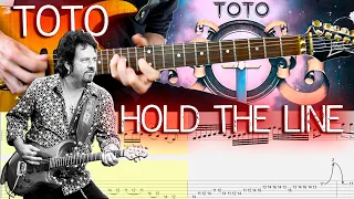 TOTO - Hold the line  (Guitar Lesson With TAB & Score)🎸