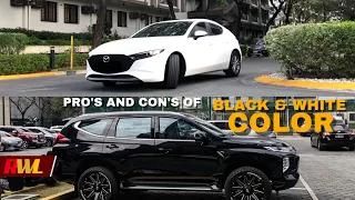 Ano ang pros and cons ng black and white car?
