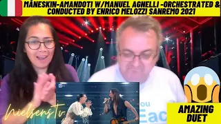 Måneskin-Amandoti w/Manuel Agnelli -Orchestrated & Conducted by Enrico Melozzi Sanremo 2021-REACTION