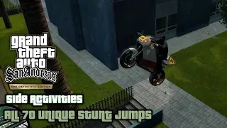 Grand Theft Auto San Andreas: Definitive Edition - All 70 Unique Stunt Jumps || 100% Walkthrough