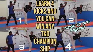 Win any match with 4 kicks 4 techniques//Sahil gurung