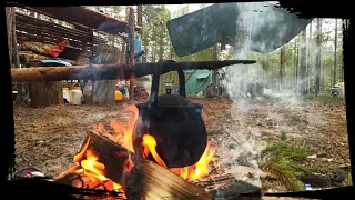 Жизнь в Тайге. Жаренный  глухарь, Наглый Лось, Жесткий ливень. Сезон 2020 серия 18.