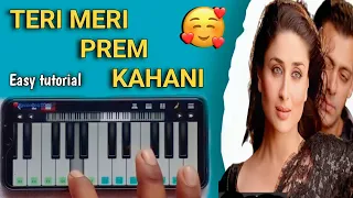 Teri meri Meri teri Prem kahani piano song🎵-Bodyguard Easy Mobile piano tutorial ❣️#Nbforu