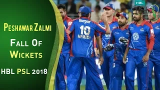 Peshawar Zalmi Fall Of Wickets | Karachi Kings Vs Peshawar Zalmi | Match 7 | HBL PSL 2018 | PSL