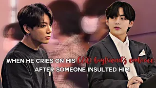 When he cries on his CEO boyfriend's embrace after someone insulted him - Taekook/Vkook FF Top Tae