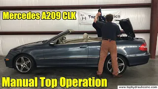 Mercedes A209 CLK - How To Manually Operate The Top