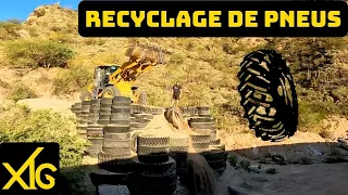 284 On recycle des vieux pneus du Paris Dakar en Argentine