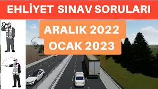 EHLİYET SINAV SORULARI 2022 ARALIK, 2023 OCAK SORULARI