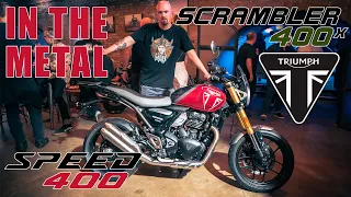 NEW Triumph Speed 400 & Scrambler 400X FIRST LOOK In The Metal!