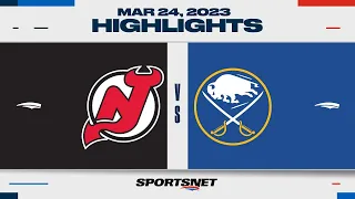 NHL Highlights | Devils vs. Sabres - March 24, 2023