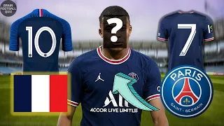 GUESS THE PLAYER BY JERSEY NUMBER AT NATIONAL TEAM AND CLUB I Brain Football Quiz 2022