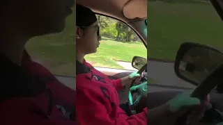 Teaching my daughter how to drive.