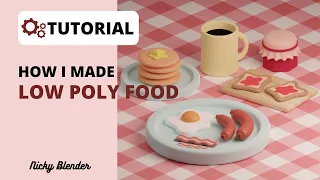 How to make LOW POLY FOOD - Blender 2.92 TUTORIAL