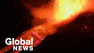 Italy’s Mount Etna shoots lava in spectacular night eruptions