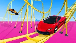 MOST EXTREME SUPERCAR ROLLERCOASTER! - GTA 5 Funny Moments