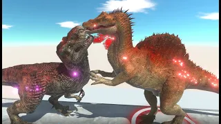 Alpha T-Rex VS Alpha Spinosaurus all maps - animal revolt battle simulator