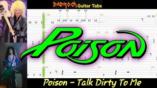 Talk Dirty To Me - Poison - Guitar + Bass TABS Lesson