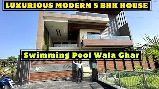 Inside Tour a Most Ultra Luxury 5 BHK House With Lift , Swimming Pool in Punjab , india #luxuryhomes