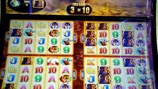 NEW BUFFALO SLOTS - Huge Win on Buffalo Legends slot machine bonus Free Games w/ Retriggers