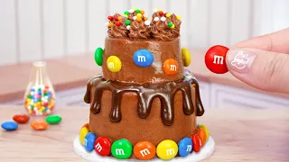 🎂 Miniature Chocolate M&M Cake 🍭 A Colorful Twist on a Classic Dessert | 1000+ Miniature Ideas Cakes