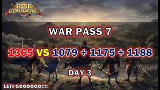 DAY 3 WAR PASS 7 1365 vs 1175 1188 1079! LEMASKAN JARI SEBELUM KL! ROK INDONESIA