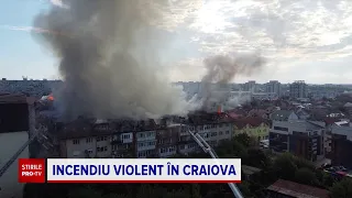 Locatarii blocurilor incendiate din Craiova, nervoși pe pompieri