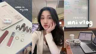 uni vlog ⋆౨ৎ˚˖ 🧸 simple school life, korean hotpot, study dates, what I eat in uni + life updates