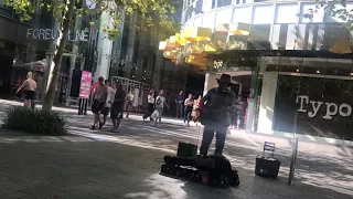 Amazing anonymous street performer in Perth singing Billy Joel’s Piano Man