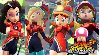 Mario Strikers Battle League Pauline Rosalina Daisy and Peach Gameplay Rockets