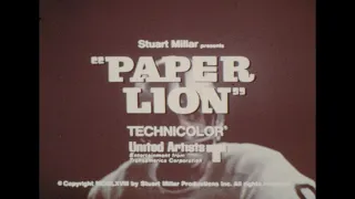 Paper Lion 1968 HD 20 sec TV spot Trailer 16mm Alan Alda Lauren Hutton Sports Film Comedy
