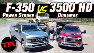 New HD RECORD? 2023 Ford F-350 vs. 2024 Chevy Silverado 3500HD on the World's Toughest Towing Test!