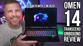 HP Omen 14 Transcend Unboxing Review! RTX 4070 10+ Game Benchmarks, Disassembly, Display Test, More!